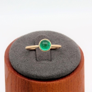Emerald Wild Flower Gold Ring - 6mm Emerald Wild Flower Gold Ring - 6mm