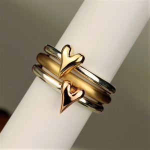 Gold Wild Heart Stacking Ring Set Gold Wild Heart Stacking Ring Set