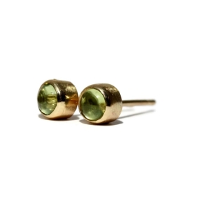 Gold Peridot Wildflower Stud Earrings Gold Peridot Wildflower Stud Earrings