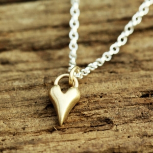 Gold Wild Heart and Silver Necklace Gold Wild Heart and Silver Necklace