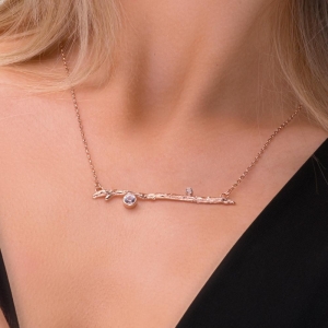 Gold Topaz Twig Necklace Gold Topaz Twig Necklace