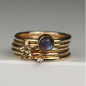 Stargazing Universe Gold Stacking Rings Stargazing Universe Gold Stacking Rings