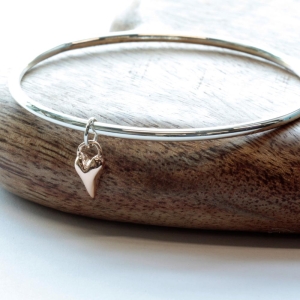 Rose gold wild heart silver bangle Rose gold wild heart silver bangle