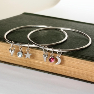 Wild at Heart Silver Charm Bangle Wild at Heart Silver Charm Bangle