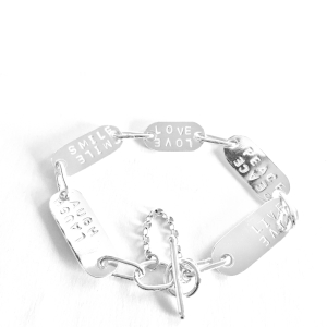 Laugh -Smile-Love-Peace-Live Link Bracelet Laugh -Smile-Love-Peace-Live Link Bracelet