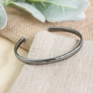 Mens Cuff  Heavy Oxidized Snake Effect Mens Cuff  Heavy Oxidized Snake Effect