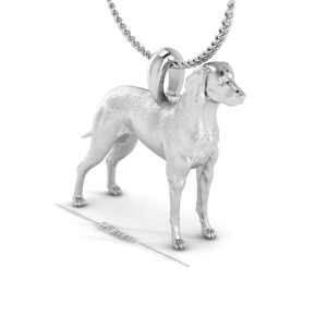 SILVER WEIMARANER DOG PENDANT SILVER WEIMARANER DOG PENDANT
