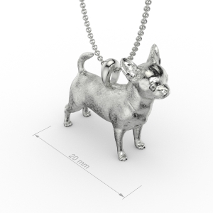 Silver Chihuahua Pendant