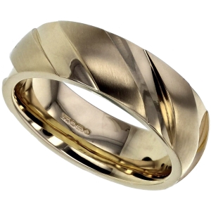 Grooved Gold Ring