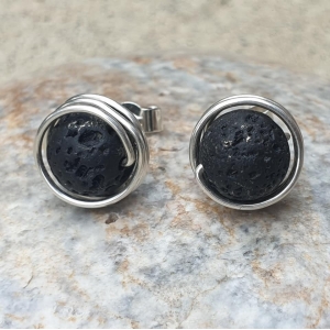Grounding - Lava Stone Stud Earrings Grounding - Lava Stone Stud Earrings