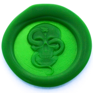 Skull and Snake Peel and Stick Wax Seals