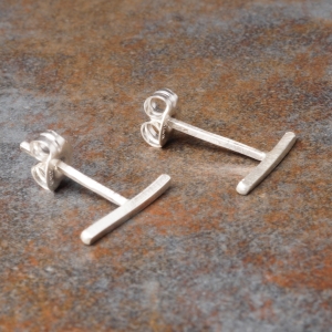 Bar Sterling Silver Studs Bar Sterling Silver Studs