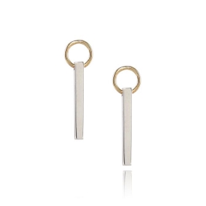 Bar Earrings in Silver & Gold Bar Earrings in Silver & Gold