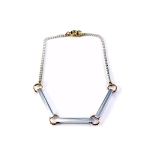 Bar Chain Bracelet in Silver & Gold Bar Chain Bracelet in Silver & Gold