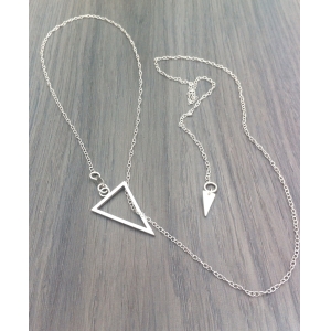 Love Triangle Handcrafted Sterling Silver Open Ended Necklace LT01 Love Triangle Handcrafted Sterling Silver Open Ended Necklace LT01
