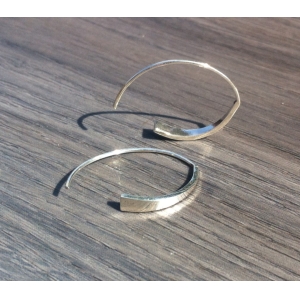 Love Triangle Handcrafted Sterling Silver Loop Earrings LT04 Love Triangle Handcrafted Sterling Silver Loop Earrings LT04
