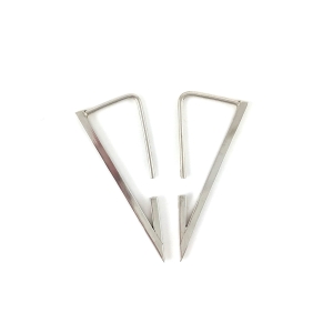 Love Triangle Handcrafted Sterling Silver Threader Earrings LT06 Love Triangle Handcrafted Sterling Silver Threader Earrings LT06