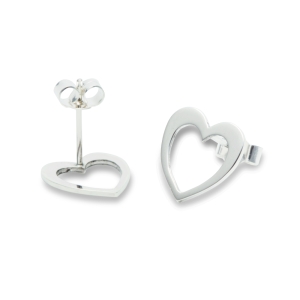 Sterling Silver Heart in Heart Ear Studs Sterling Silver Heart in Heart Ear Studs