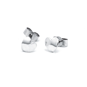 6mm Sterling Silver Heart Ear Studs 6mm Sterling Silver Heart Ear Studs