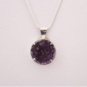 Amethyst crystal & silver pendant Amethyst crystal & silver pendant