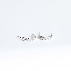Quince Sterling Silver Half Hoop Earrings Quince Sterling Silver Half Hoop Earrings