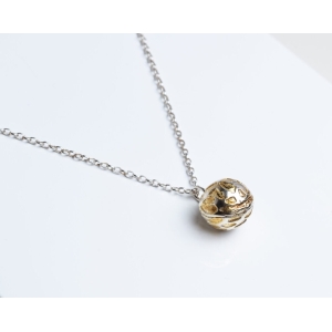 Etched Silver Ball with gold Etched Silver Ball with gold