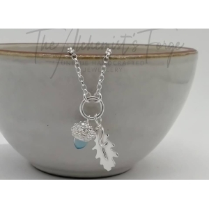 Topaz Acorn and Oak Leaf Necklace. Topaz Acorn and Oak Leaf Necklace.