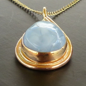 Teardrop Pendant with Blue Opal - one of a kind Teardrop Pendant with Blue Opal - one of a kind