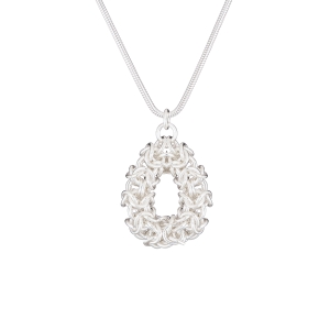 "Circle of Life" 2 Sterling silver chainmaille necklace "Circle of Life" 2 Sterling silver chainmaille necklace