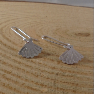 Sterling Silver Etched Shell Earrings Sterling Silver Etched Shell Earrings