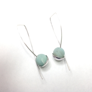 Sterling silver amazonite drop earrings Sterling silver amazonite drop earrings