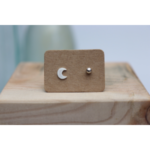 Moon and sun silver earrings, gifts for pagans, celestial earrings, space lover jewellery, perfect present for nature lover Moon and sun silver earrings, gifts for pagans, celestial earrings, space lover jewellery, perfect present for nature lover