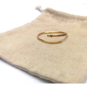 Solid gold baby bangle with heart, can be personalised, perfect 1st birthday gift Solid gold baby bangle with heart, can be personalised, perfect 1st birthday gift
