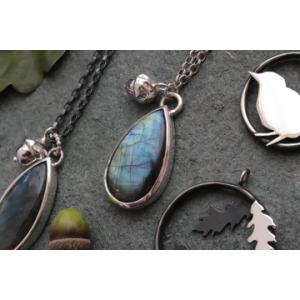 Labradorite Pendant, Blue gemstone jewellery, sterling silver necklace Labradorite Pendant, Blue gemstone jewellery, sterling silver necklace
