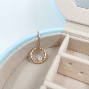 9ct Rose Gold & Diamond Twist Continuum Pendant 9ct Rose Gold & Diamond Twist Continuum Pendant