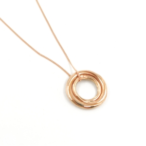 9ct Rose Gold Twist Continuum Double Pendant 9ct Rose Gold Twist Continuum Double Pendant