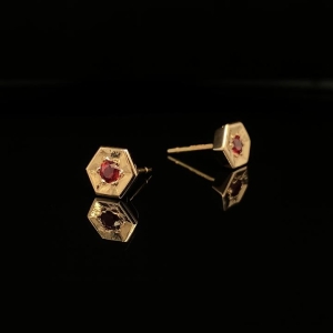 Ruby Hex Studs Ruby Hex Studs