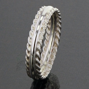Saxon Style Weave Silver Ring