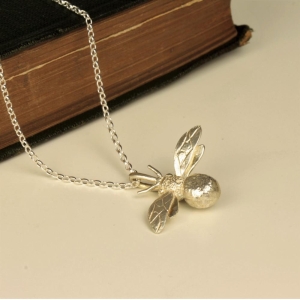 Silver Bumble Bee Necklace