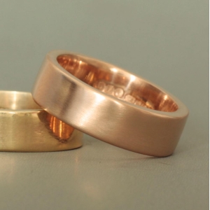Mens Wide Solid Gold Wedding Ring Band - 6mm