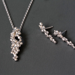 Silver Beach Pebble Necklace
