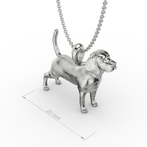 Silver Beagle pendant