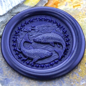 Pisces Sign Peel and Stick Wax Seals
