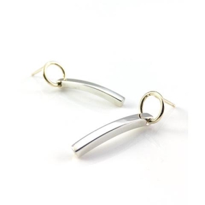 Curve Earrings in Silver & Gold