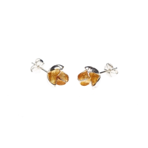 Allium Earrings Silver with Gold