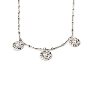 Envelop 3 disc satellite necklace
