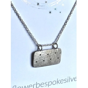 Flower Textured Panel Necklace
