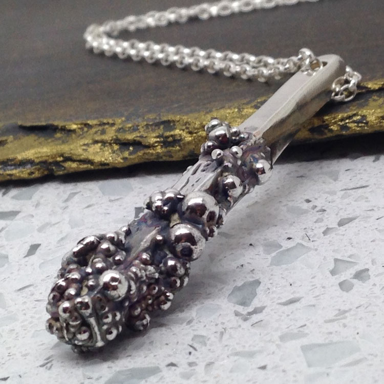 STERLING SILVER LONG BAR PENDANT