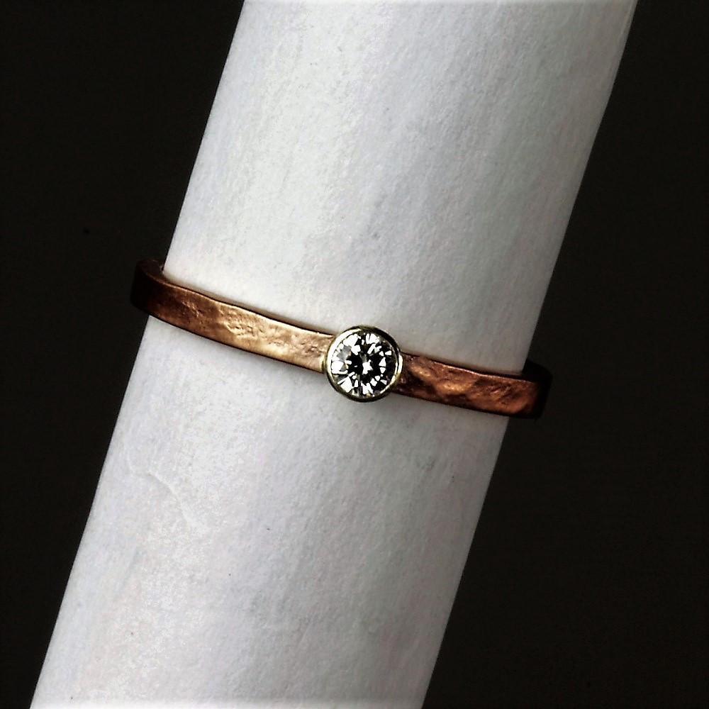 Diamond Gold Organic Engagement Ring