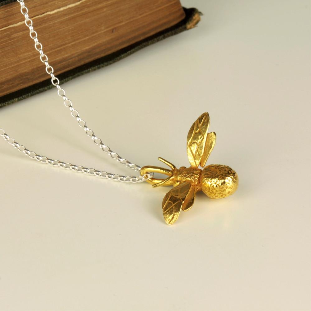 Gold and silver Bee Necklace